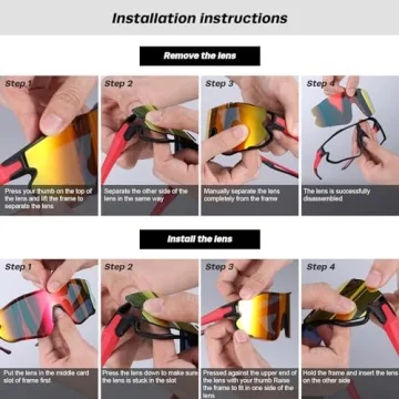 Odoland Polarized Cycling Glasses UV400 Protection