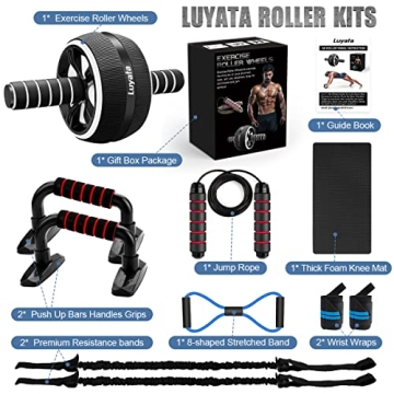 10-in-1 Ab Roller Wheel Fitness Kit for Home Workouts