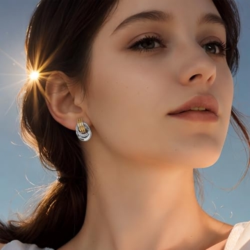 Shinelab Elegant Gold Knot Link Earrings for All Occasions