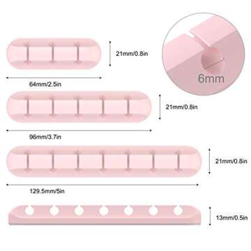 SOULWIT Cable Holder Clips - 3 Pack for Easy Cord Management