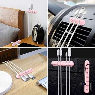 SOULWIT Cable Holder Clips - 3 Pack for Easy Cord Management