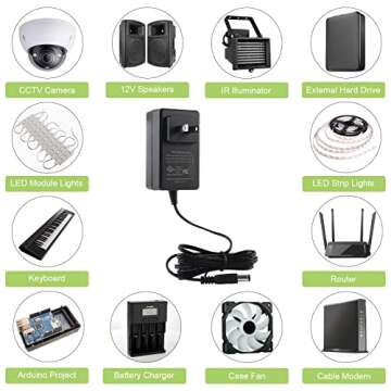 Versatile UL Listed 12V Power Supply Adapter 2A 24W