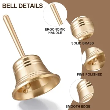 Etehup Brass Hand Bell for Seniors and Pet Training