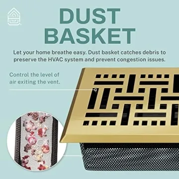 Stylish Basketweave Floor Vent Cover for Home Airflow