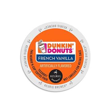 Dunkin' Donuts French Vanilla Coffee K-Cups 96 Ct Fresh Flavor