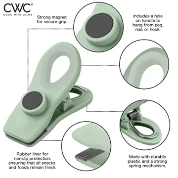 Cook with Color Food Bag Clips for Fresh Food Storage