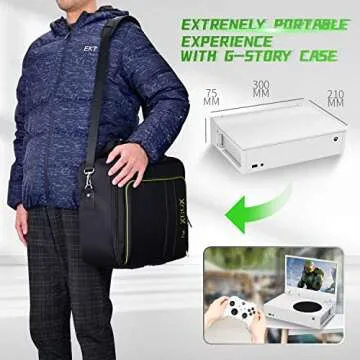 G-STORY 12.5‘’ Portable Monitor, 1080P Gaming Monitor IPS Screen for Xbox Series S（not Included） with Two HDMI, HDR, Freesync, Game Mode, Travel Monitor for Xbox Series S