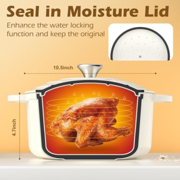 Umite Chef 5QT Enameled Cast Iron Dutch Oven