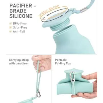TakeToday Collapsible Leak Proof Water Bottle 20 oz