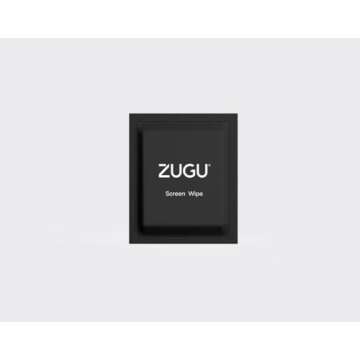 ZUGU Screen Wipes, Wiping Cloths for Device Screens, Individually Wrapped Set for Phones, Tablets, Monitors, Lenses, Glass, & More, Includes Wipes & Premium Microfiber Cloth, 24 Pack