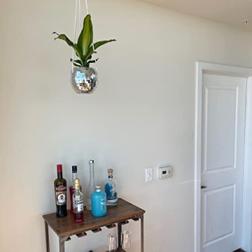 Boho Disco Hanging Planter with Macrame Hanger for Decor