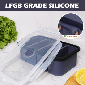 Webake Silicone Freezer Tray with Lid for Portion Control