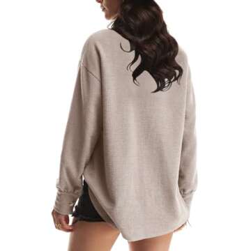 Yanekop Waffle Knit Shacket - Stylish Casual Jacket