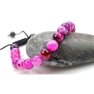 PURPLE WHALE Adjustable Botswana Agate Bracelet for All