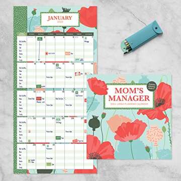 TF PUBLISHING Mom's Manager 2023 Wall Calendar 12 Month | Premium 2023 Calendar Wall | Large Wall Calendar 2023 Monthly | Big Grid Calendars 2023 | Calander 2023 | Planners For Office Calender 2023