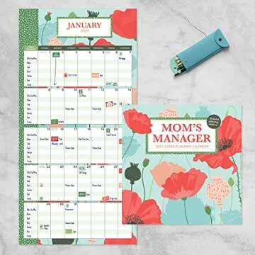 TF PUBLISHING Mom's Manager 2023 Wall Calendar 12 Month | Premium 2023 Calendar Wall | Large Wall Calendar 2023 Monthly | Big Grid Calendars 2023 | Calander 2023 | Planners For Office Calender 2023
