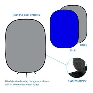 Fovitec 5'x6.5' Reversible Backdrop for Photography and Video