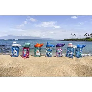 CamelBak eddy+ 14oz Kids Water Bottle with Tritan Renew – Straw Top, Leak-Proof When Closed, Jungle Animals