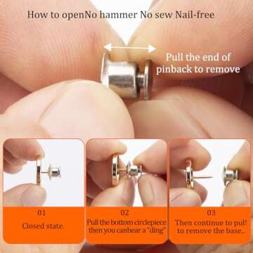 ZENGLU 10 pcs 23mm Gold Metals Buttons no sew Button Gold Coloured Extra Buttons Detachable Buttons Suitable for Blazer,Suits, Jackets, Coat ， Shirts and Jeans