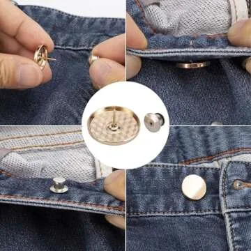 ZENGLU 10 pcs 23mm Gold Metals Buttons no sew Button Gold Coloured Extra Buttons Detachable Buttons Suitable for Blazer,Suits, Jackets, Coat ， Shirts and Jeans