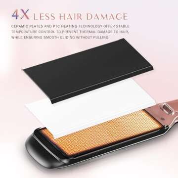 Dorisilk 500 Degree High Temp Hair Straightener for All Hair Types