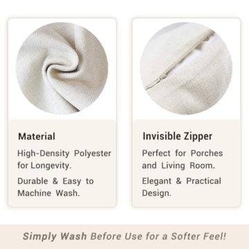 PANDICORN Block Print Vintage Floral Pillow Covers Set 2