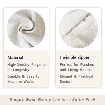 PANDICORN Block Print Vintage Floral Pillow Covers Set 2