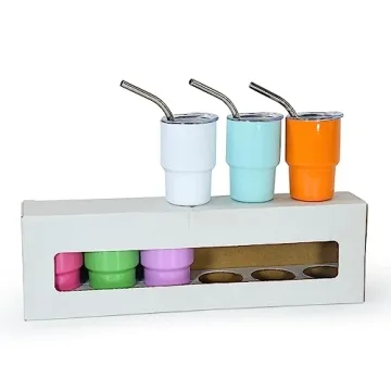 AGH Mini Tumbler Shot Glasses With Straw And Lid