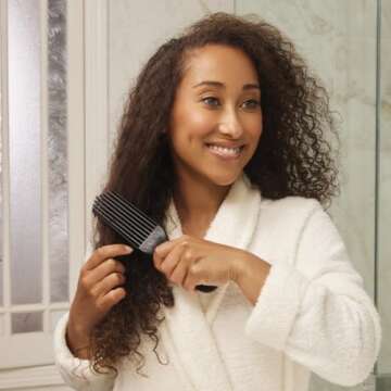 Maroon Detangler Brush by Felicia Leatherwood - For Kinky, Curly, Wavy 4c or Straight Hair - Tame Your Tangles Smooth Your Coils - Pain Free for All Ages