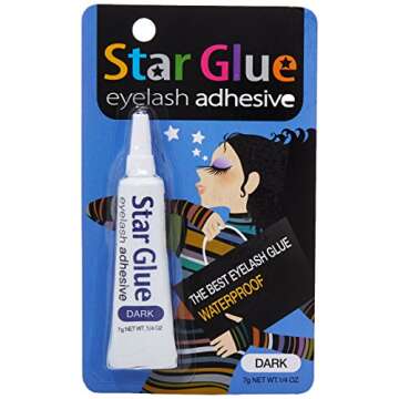 Star Glue Eyelash Adhesive - 7g Net Wt .1/4oz (Dark) - Ultimate Hold for Stunning Lashes!