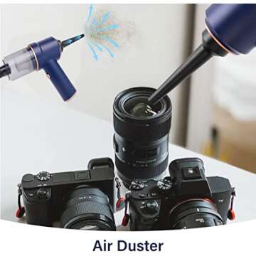 HUFATWINS Car Vacuum Cleaner Cordless,Handheld Vacuum Wireless &Air Duster,Hand Held Vacuuming with 9000PA Suction 120W High Power, Portable Mini Vacuum Cleaner with LED Light for Car/Home/Office