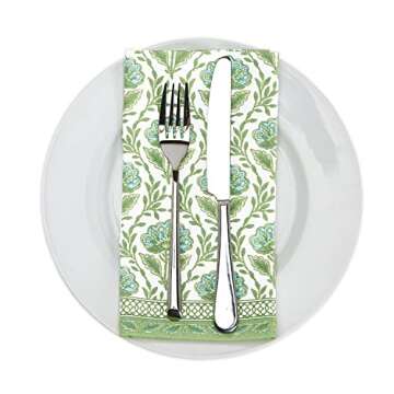 Two's Company Set Of 4 Floral Pattern Napkins