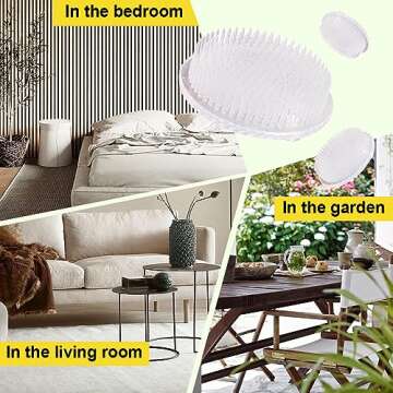 BOYIVI 3 PCS Thicken Plastic Flower Frogs 2.7 Inch Round Ikebana Kenzan Floral Arrangement Pin Frog Holder Japanese Flower Fixed Tools Plant Fixation and Decoration