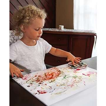 Veggie Baby Finger Paints for Toddlers, Vegan Art Pad 60 Sheets, Made in USA