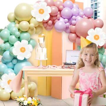 Daisy Balloon Arch Garland Kit for Birthday and Weddings