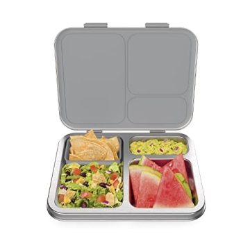 Bentgo Kids Stainless Steel Leak-Resistant Lunch Box - Eco-Friendly Bento Box with Bonus Container