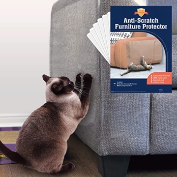 Stelucca Amazing Shields Sofa Protectors from Pets - 6-Pack of 17-Inch x 12-Inch Cat Anti Scratch Fu...