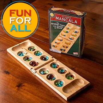 Classic Mancala Fun Board Game for Family and Friends