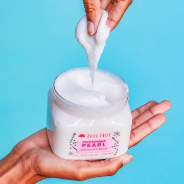 Tree Hut Peppermint Pearl Sugar Scrub for Hydrated Skin