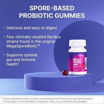 Microbiome Labs MegaSporeBiotic Kids Probiotic - Spore Based Gummy Probiotics for Kids - Supports Gu...