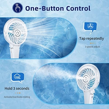 HandFan Portable Misting Fan - Lightweight & Powerful