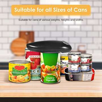 APlus+ Electric Can Opener, Open Your Cans with A Simple Push of Button, Automatic Can Opener Smooth...