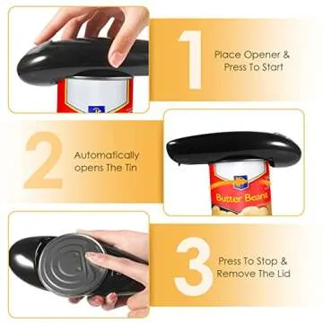 APlus+ Electric Can Opener, Open Your Cans with A Simple Push of Button, Automatic Can Opener Smooth Edge, Electric Can Openers for Kitchen Arthritis and Seniors, Best Kitchen Gadget