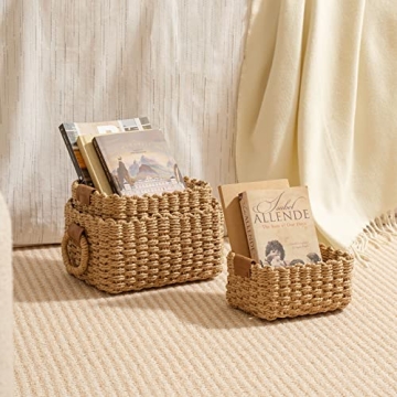 Sustainable Recycled Paper Rope Storage Baskets Set of 3