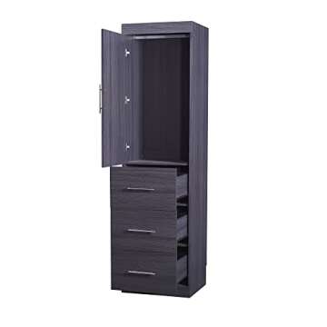 SOFTSEA Twin Murphy Bed Wardrobe High Wall Bed Can be Folded into Cabinet