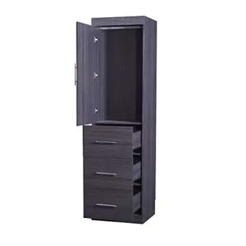 SOFTSEA Twin Murphy Bed Wardrobe High Wall Bed Can be Folded into Cabinet