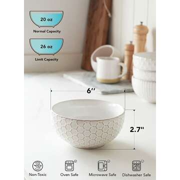 Elegant TAUCI Ceramic Embossment Stoneware Dessert Set