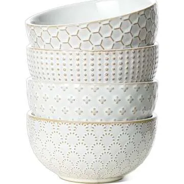 Elegant TAUCI Ceramic Embossment Stoneware Dessert Set