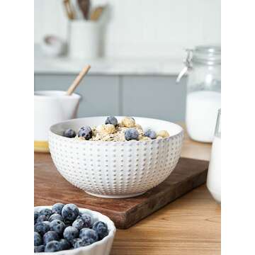 Elegant TAUCI Ceramic Embossment Stoneware Dessert Set