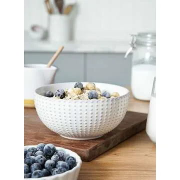 Elegant TAUCI Ceramic Embossment Stoneware Dessert Set